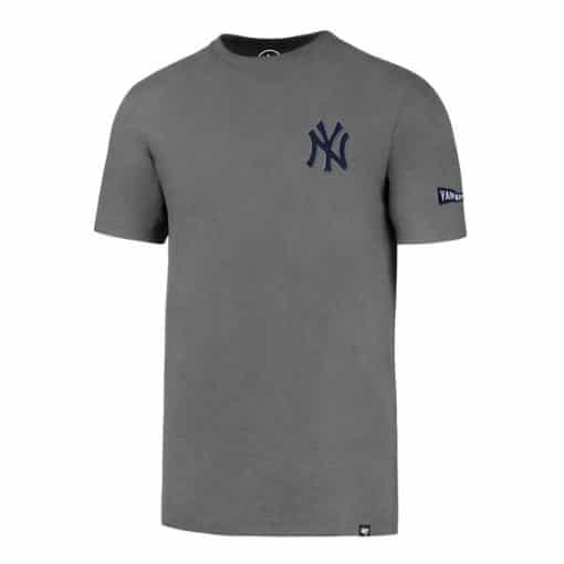 New York Yankees Men's 47 Brand NY Gray Fieldhouse T-Shirt Tee