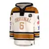 Original Six Men's 47 Brand Cream Vintage Pullover Jersey Hoodie