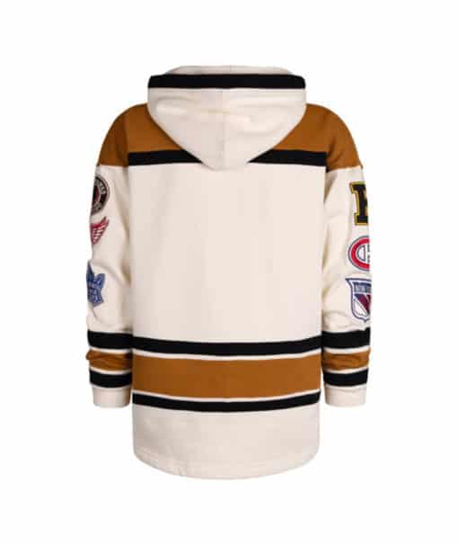 Original Six Men's 47 Brand Cream Vintage Pullover Jersey Hoodie - Image 2