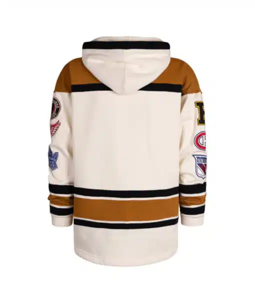 Original Six Men's 47 Brand Cream Vintage Pullover Jersey Hoodie - Image 2