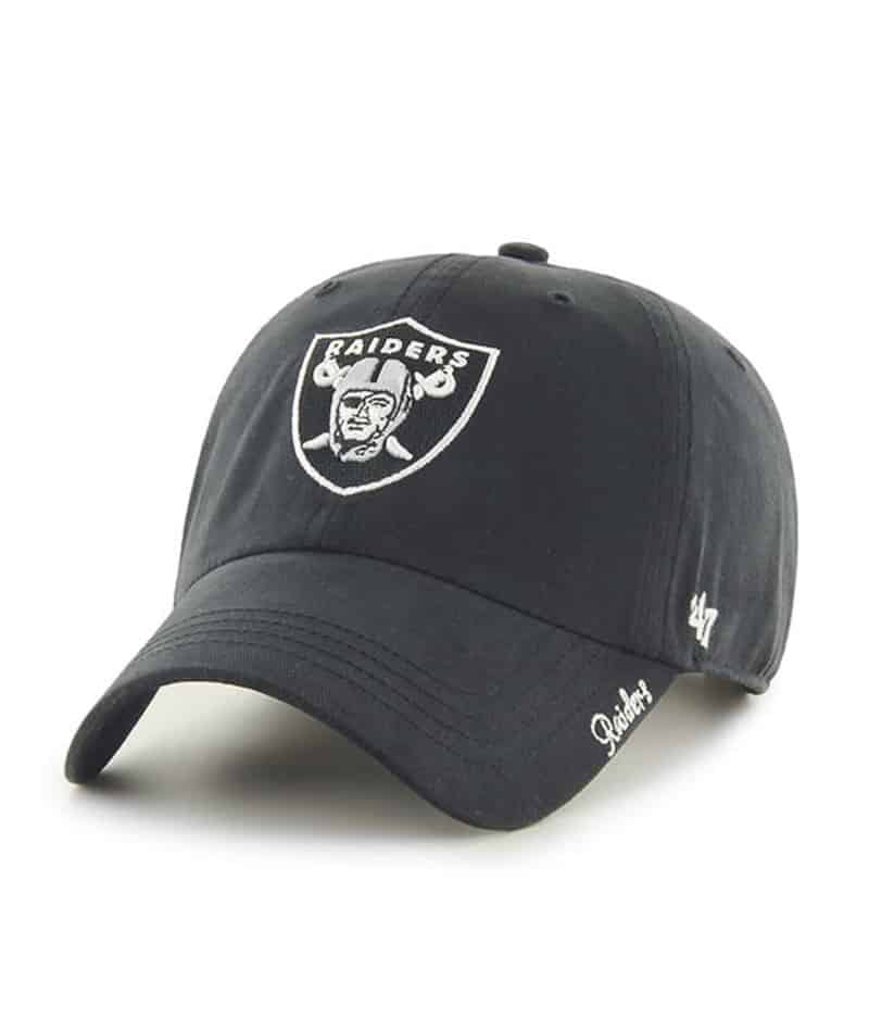 47 Brand Women's Black Las Vegas Raiders Miata Clean Up Primary Adjustable  Hat