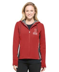 Boston Red Sox Women's 47 Brand Red Compete Full Zip Hoodie