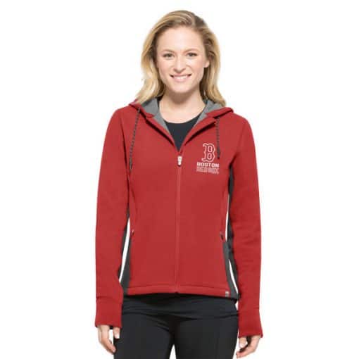 Boston Red Sox Women's 47 Brand Red Compete Full Zip Hoodie