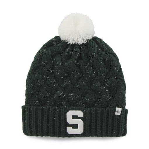 Michigan State Spartans Women's 47 Brand Dark Green Fiona Cuff Knit Hat