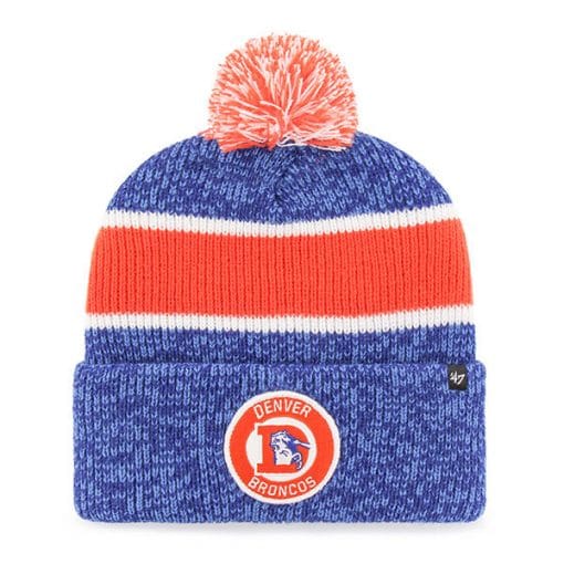 Denver Broncos 47 Brand Vintage Legacy Blue Cuff Knit Hat