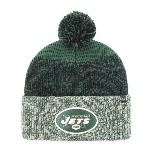 New York Jets 47 Brand Green Static Cuff Knit Hat