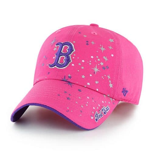 Boston Red Sox KIDS 47 Brand Bright Pink Girls Adjustable Hat