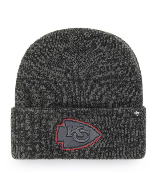 Kansas City Chiefs 47 Brand Black Brain Freeze Cuff Knit Hat