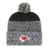 Kansas City Chiefs 47 Brand Black Static Cuff Knit Hat