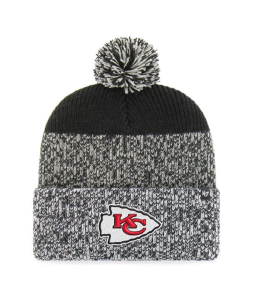 Kansas City Chiefs 47 Brand Black Static Cuff Knit Hat