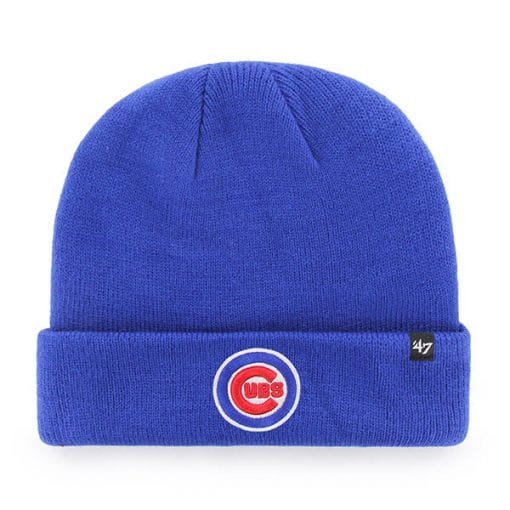 Chicago Cubs 47 Brand Blue Raised Cuff Knit Hat