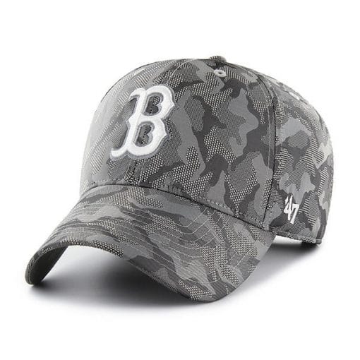 Boston Red Sox 47 Brand Gray Camo Smokelin Adjustable Hat
