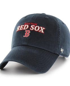 Boston Red Sox 47 Brand B Logo Navy Clean Up Adjustable Hat