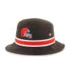 Cleveland Browns 47 Brand Striped Bucket Brown Hat