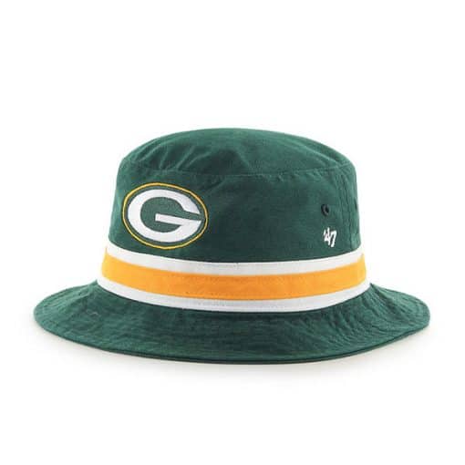 Green Bay Packers 47 Brand Striped Bucket Green Hat