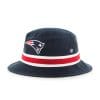 New England Patriots 47 Brand Striped Bucket Navy Hat