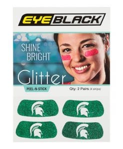 Michigan State Spartans Green Temporary Tattoo Glitter