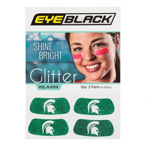 Michigan State Spartans Green Temporary Tattoo Glitter