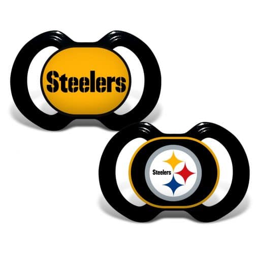 Pittsburgh Steelers Black Pacifier 2 Pack