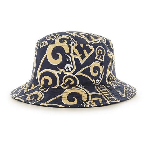 Los Angeles Rams 47 Brand Navy Bravado Bucket Hat - Detroit Game Gear