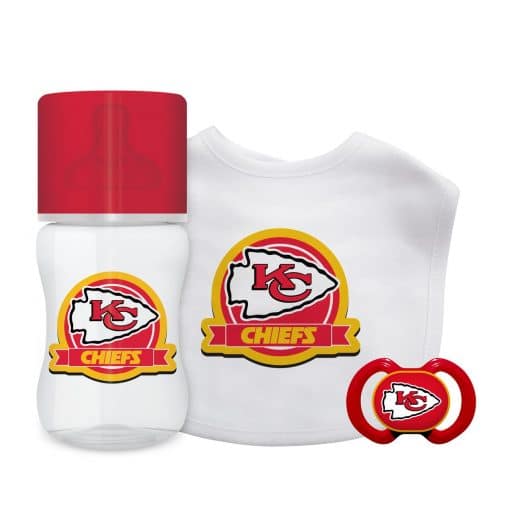 Kansas City Chiefs Red Baby Gift Set 3 Piece