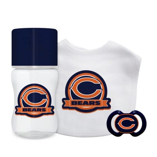 Chicago Bears Navy Baby Gift Set 3 Piece
