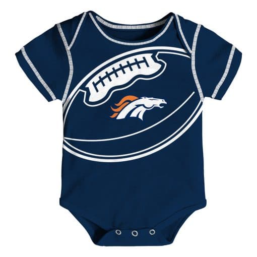 Denver Broncos Football Baby Navy Onesie Creeper