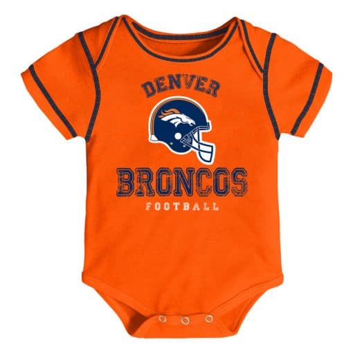 Denver Broncos Football Baby Orange Onesie Creeper
