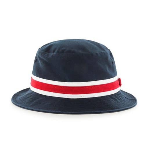 New England Patriots 47 Brand Striped Bucket Navy Hat - Image 2