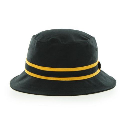 Pittsburgh Steelers 47 Brand Striped Bucket Black Hat - Image 2