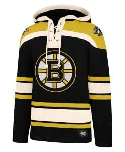 Boston Bruins Men's 47 Brand Black Pullover Jersey Hoodie