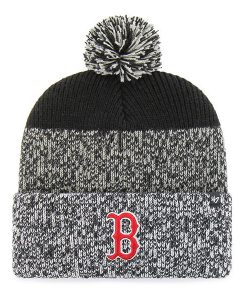 Boston Red Sox 47 Brand Static Black Cuff Knit Hat