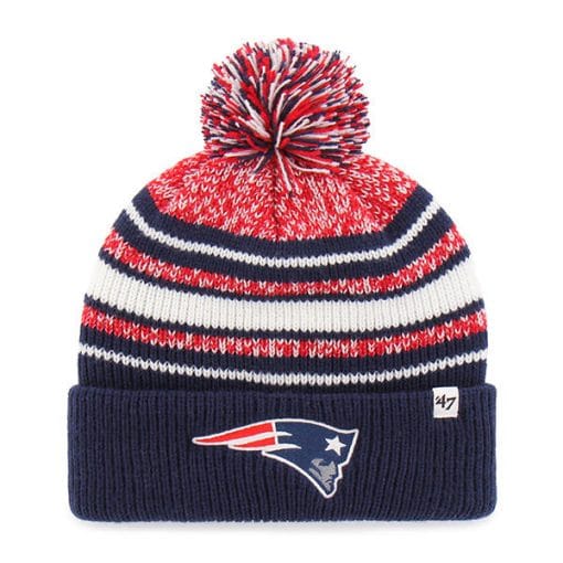 New England Patriots YOUTH 47 Brand Navy Bubbler Cuff Knit Hat