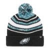 Philadelphia Eagles YOUTH 47 Brand Black Bubbler Cuff Knit Hat
