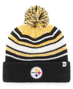 Pittsburgh Steelers YOUTH 47 Brand Black Bubbler Cuff Knit Hat