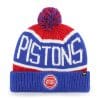 Detroit Pistons 47 Brand Red Blue Calgary Cuff Knit Hat