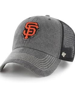 San Francisco Giants 47 Brand Black Burnstead Mesh Adjustable Hat