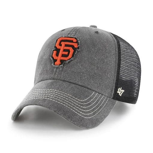 San Francisco Giants 47 Brand Black Burnstead Mesh Adjustable Hat