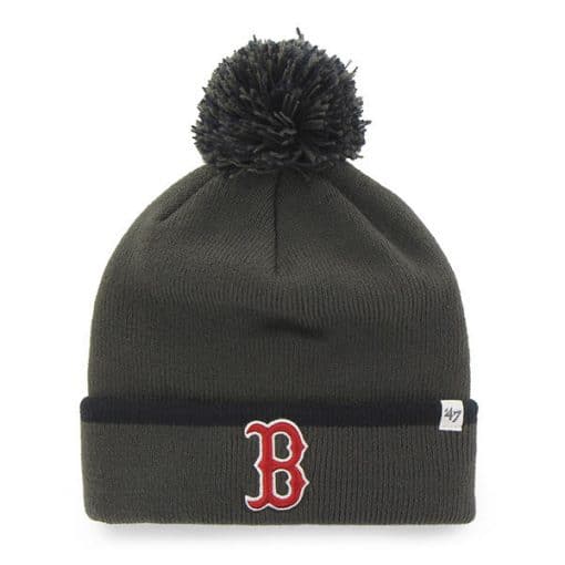 Boston Red Sox 47 Brand Baraka Charcoal Cuff Knit Hat