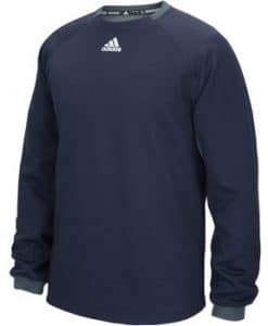 Men's Adidas Fielder's Choice Navy Long Sleeve Fleece Crew Pullover