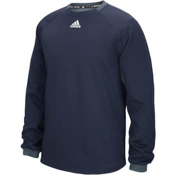 Men's Adidas Fielder's Choice Navy Long Sleeve Fleece Crew Pullover