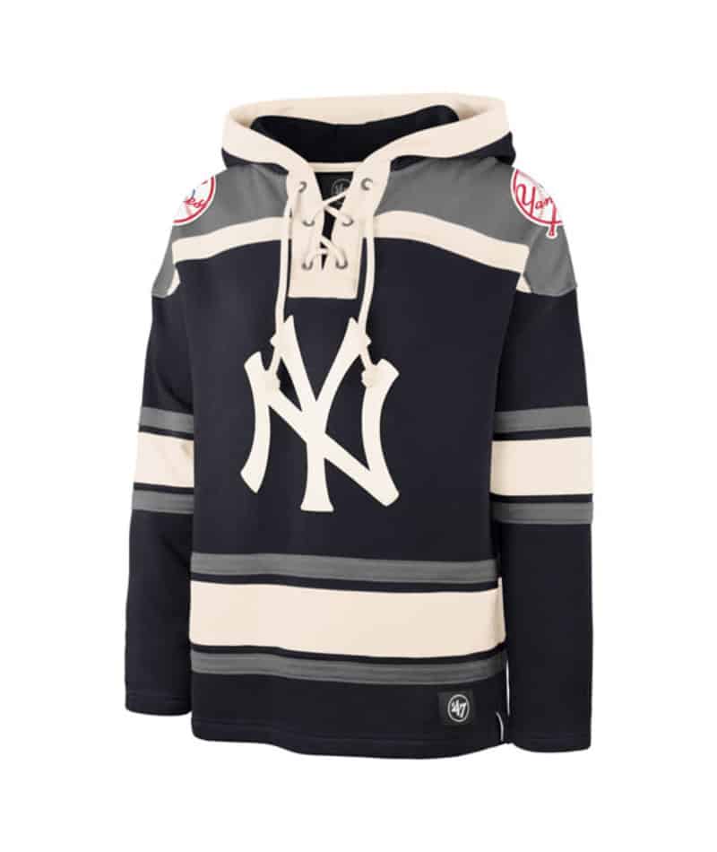 New York Yankees Men's 47 Brand Navy Pullover Jersey Hoodie