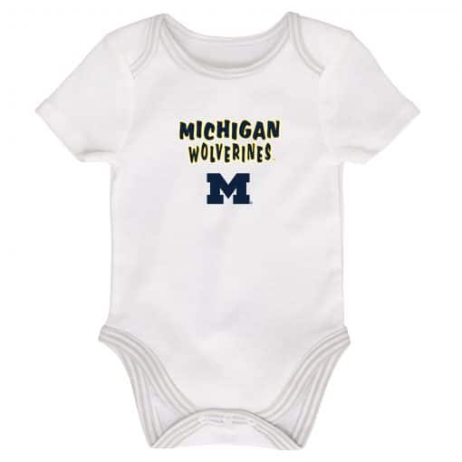 Michigan Wolverines Baby 3 MONTHS White Onesie Creeper