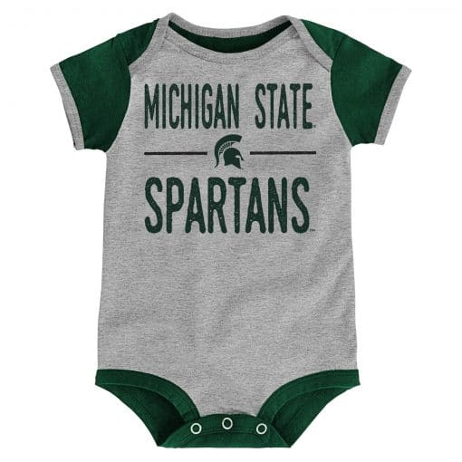 Michigan State Spartans Baby Gray Green Onesie Creeper