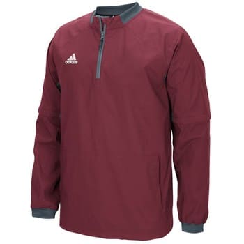 Men's Adidas Burgundy Fielder's Choice 1/4 Zip Long Sleeve Pullover