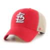 St. Louis Cardinals 47 Brand Red MVP Khaki Mesh Snapback Hat