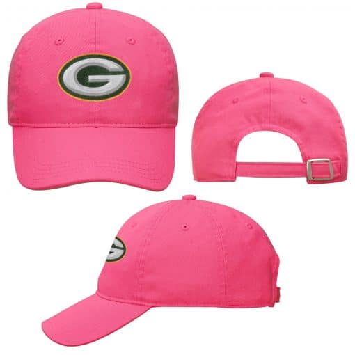 Green Bay Packers TODDLER Baby Pink Adjustable Hat - Image 2