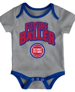 Detroit Pistons Baby Gray Future Baller Onesie Creeper