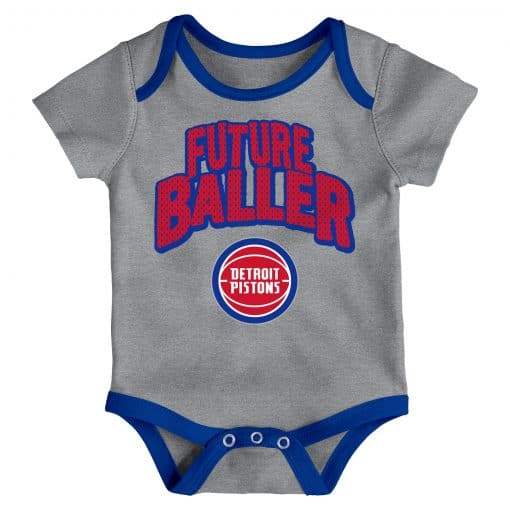 Detroit Pistons Baby Gray Future Baller Onesie Creeper