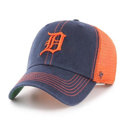 Detroit Tigers 47 Brand Trawler Navy Orange Clean Up Adjustable Hat